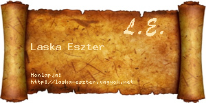 Laska Eszter névjegykártya